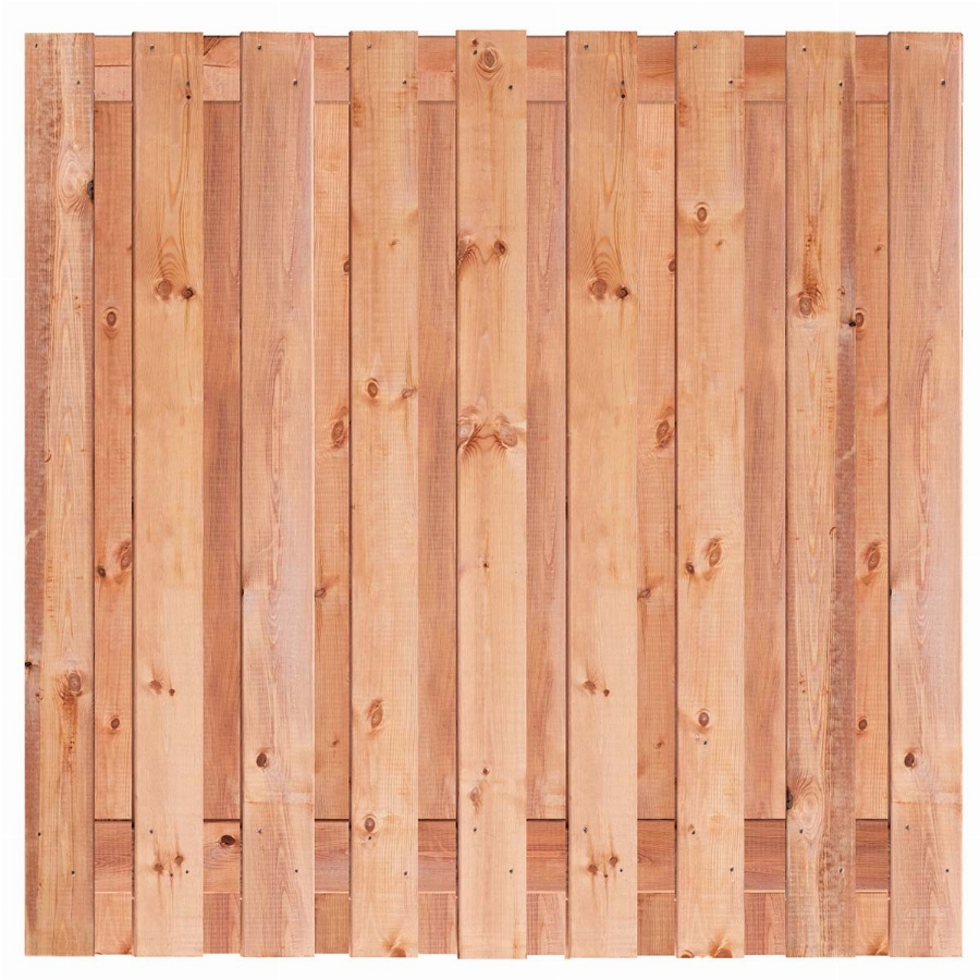 Gardenlux douglas scherm 19 planks/16mm geschaafd/onbehandeld/RVS geschroefd 180x180cm Alder