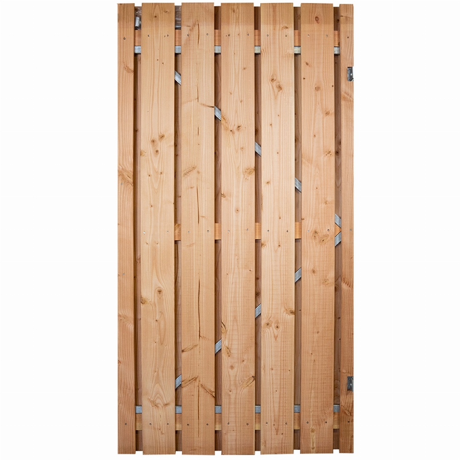 Gardenlux Douglasdeur met stalen frame 195x100cm onbehandeld