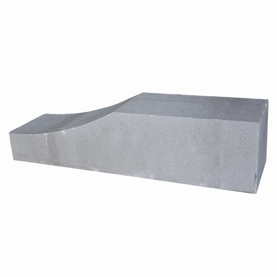 Palissade block wave 60x15x15cm grijs