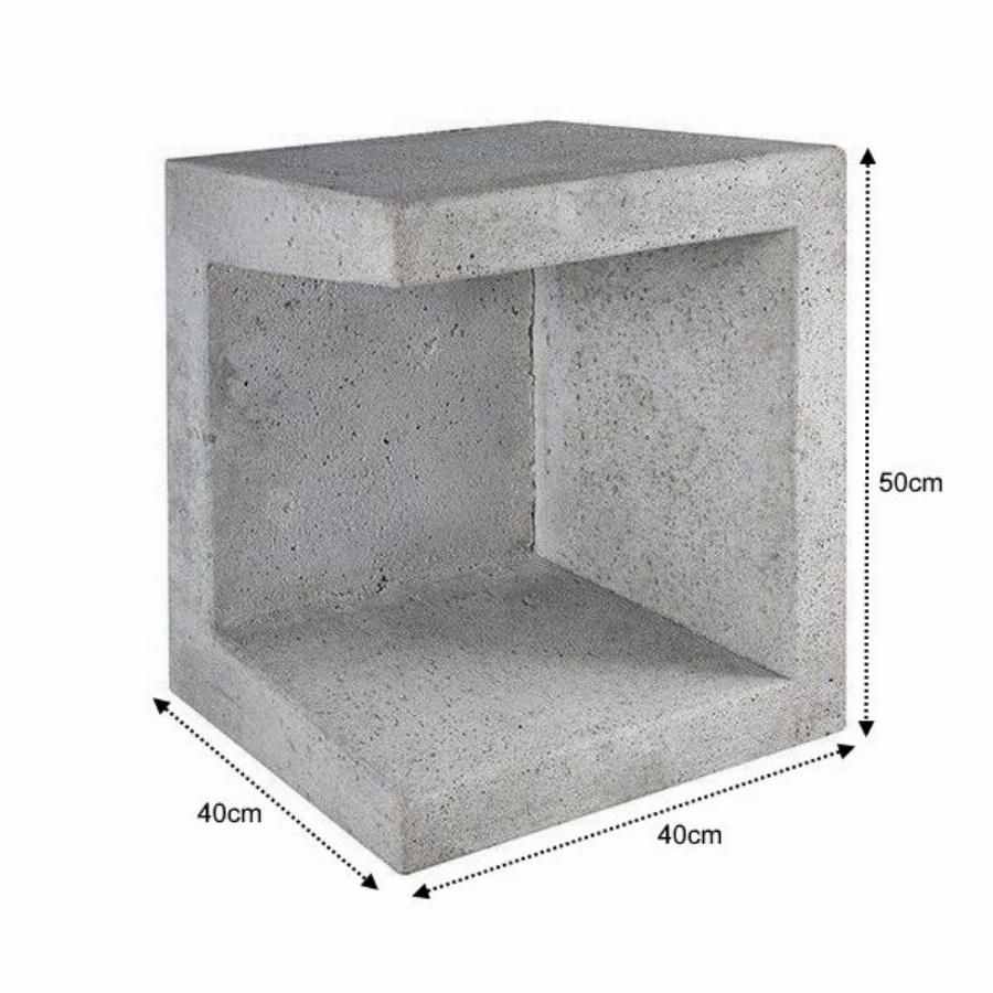 U-Element Hoek 40x40x50cm grijs