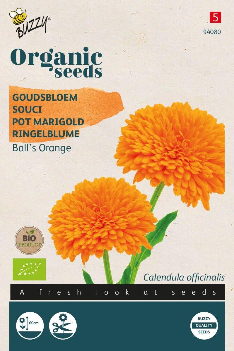 Goudsbloem (Calendula 'Ball's Orange') (BIO)