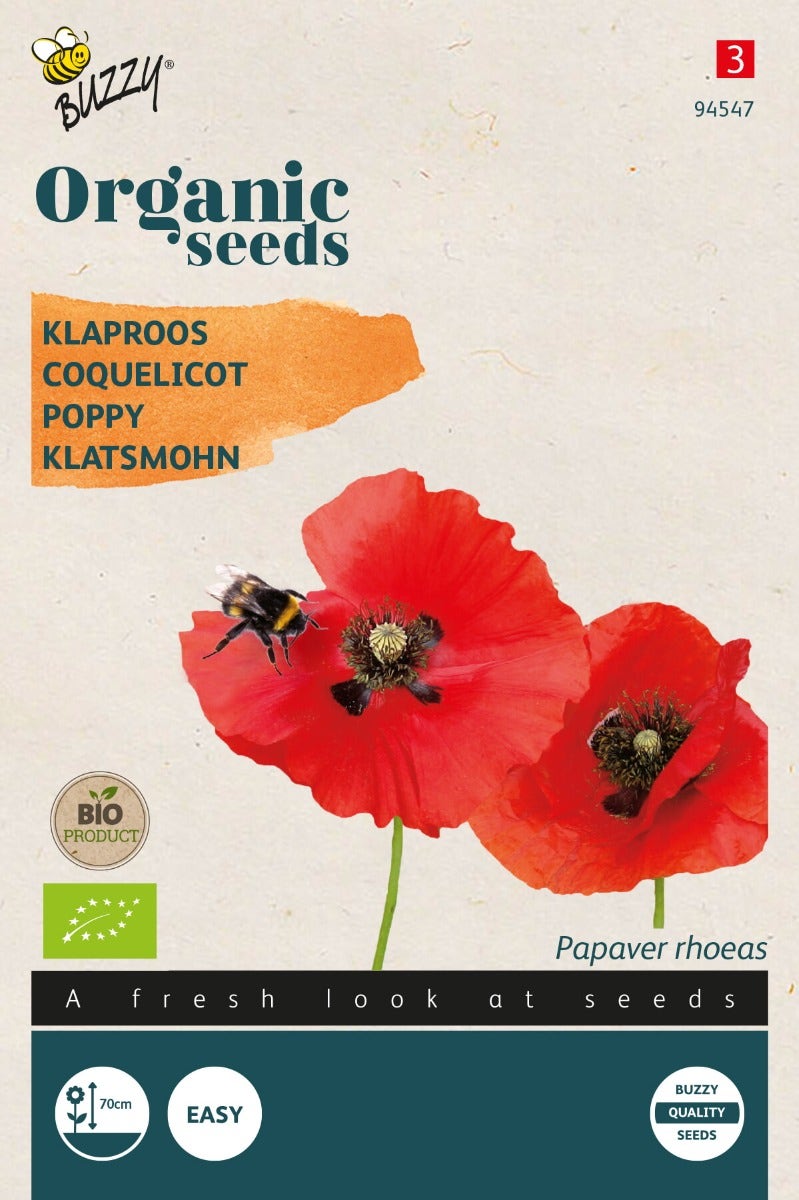 Klaproos Rood ( Papaver rhoeas ) (BIO)